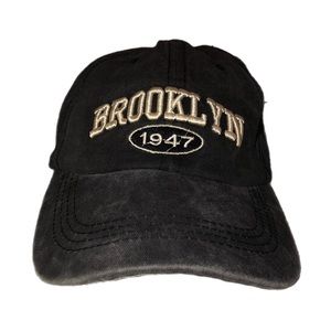 Brooklyn New York Grey Adjustable Baseball Cap Hat